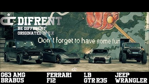 4k / DIFRENT / OFFICIAL VIDEO / G63 AMG / F12 / LB GTR R35  / JEEP WRANGLER