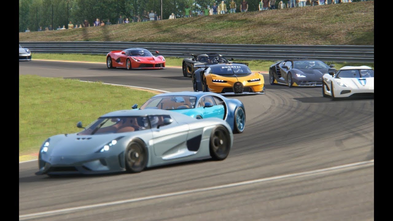 Battle Bugatti Vision GT vs Supercars at Spa-Francorchamps