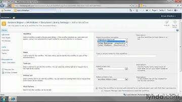 SharePoint  Using the predefined workflows   lynda com tutorial   YouTube 2