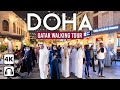 Doha qatar 4k nightlife walking tour souq waqif  downtown 