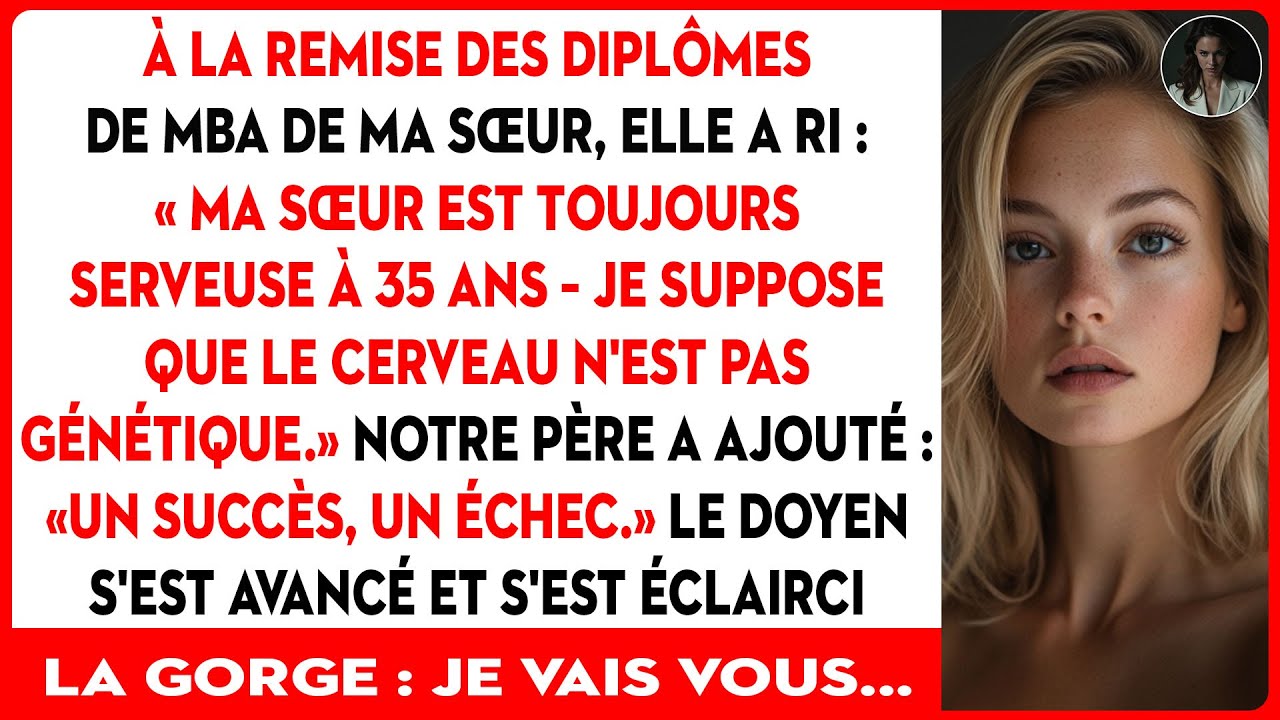 Ma Sœur Se Moque De Mon Job. À Sa Remise De Diplôme, Le Doyen Révèle Mon Pouvoir Secret.