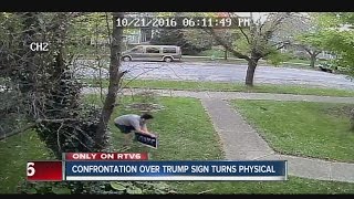 Confrontation over attempted theft of Trump sign turns physical