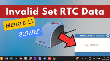 [SOLVED] Invalid Set RTC Data Mantra MFS110 L1 device error solved | Call: +919015367522