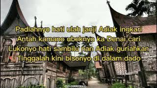 Bungo Pindah Jambangan - Boy Shandy || lirik lagu Minang