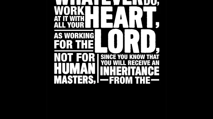 #Colossians 3:23-24 ✝️ Work for the #lord - #bibleverse