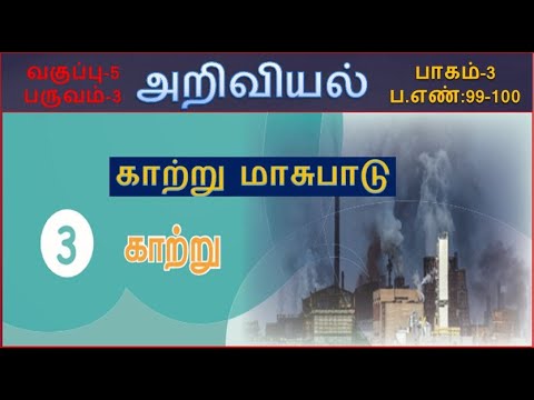 காற்று(பாகம்-3) காற்று மாசுபாடு வகுப்பு 5 பருவம்-3 Air lesson 5th std science term 3