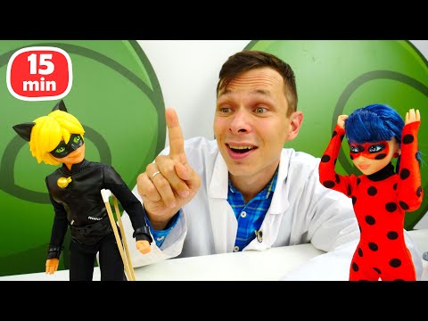 Видео: Куклы Леди Баг и Супер Кот в больнице! Вылечит ли их Доктор Ой? Игры для детей в больничку