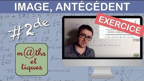 EXERCICE : Déterminer une image ou un antécédent (3)  - Seconde