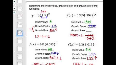 3.1 - Exponential Functions (Pre-Calc)