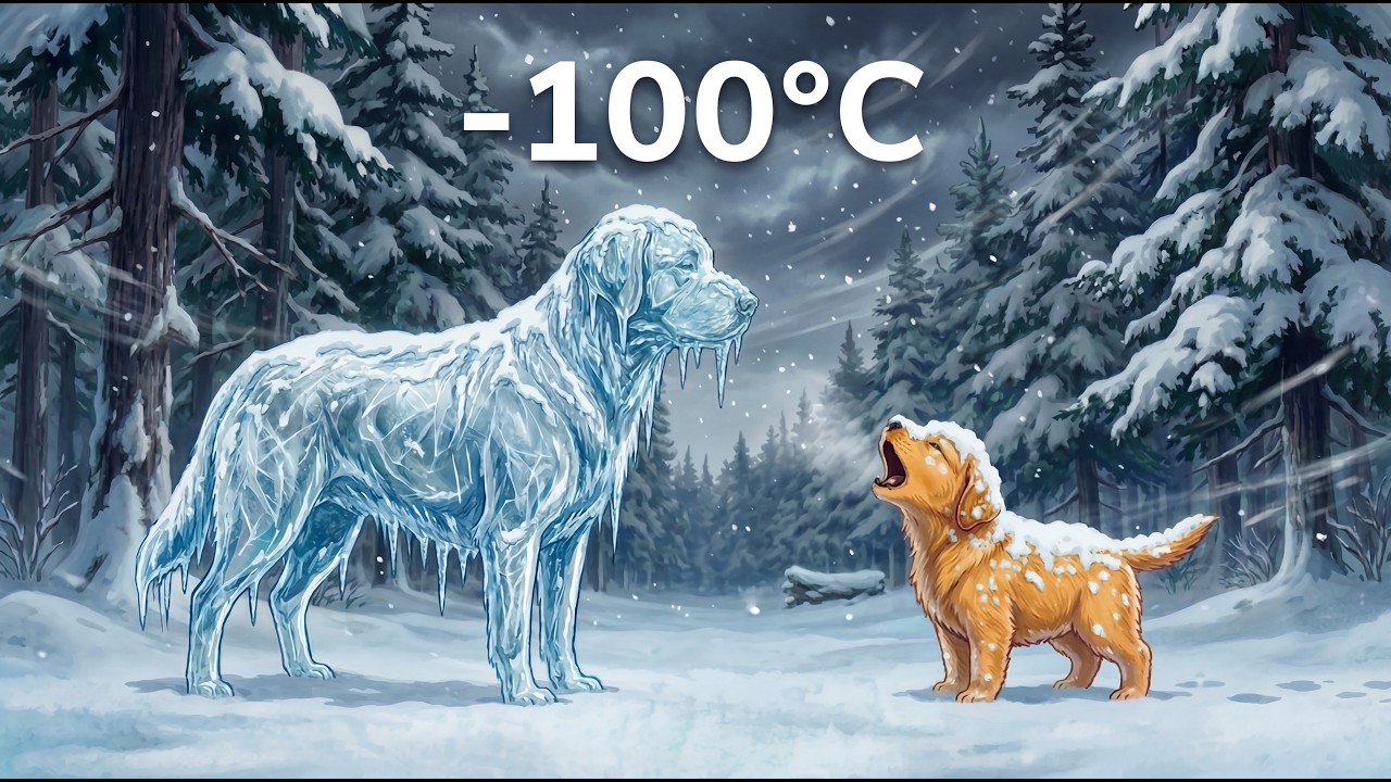 Mother Dog Frozen Solid In An Absolute Blizzard: Puppy Braves Storm To Find Help | Ghibli-Style ASMR
