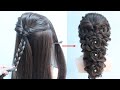 glamorous hairstyle for gown | hairstyle for long hair