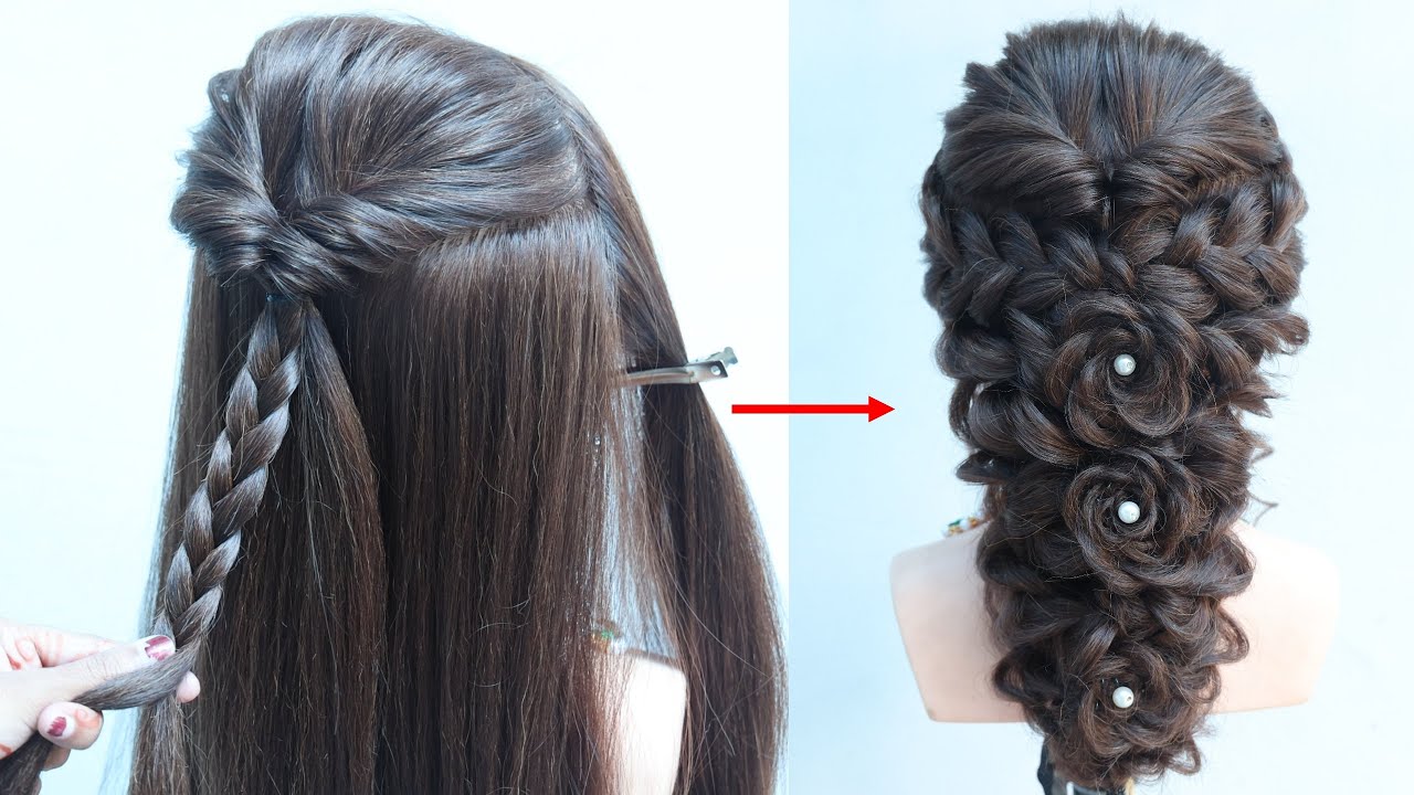 What hairstyle and accessories should one wear with a party gown? - Quora