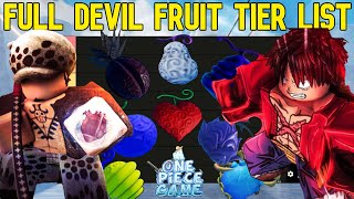 UPDATED! FULL AOPG DEVIL FRUIT TIER LIST! (A One Piece Game) 