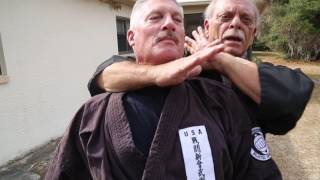 Shihan Kumo demonstrates his way of quickly shooting into someone o...