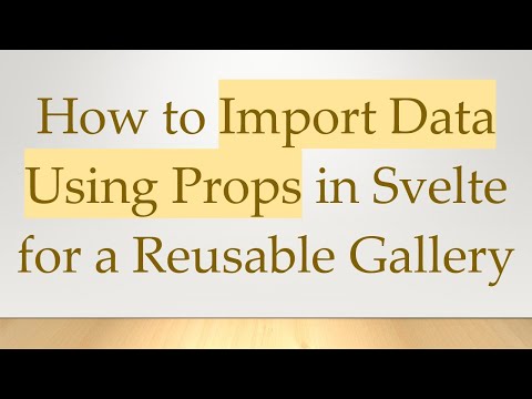 How to Import