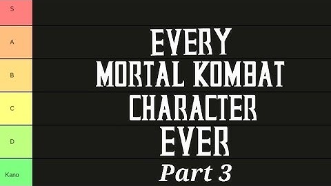 Every Mortal Kombat Character Tier List (Featuring Cdr) Part 3