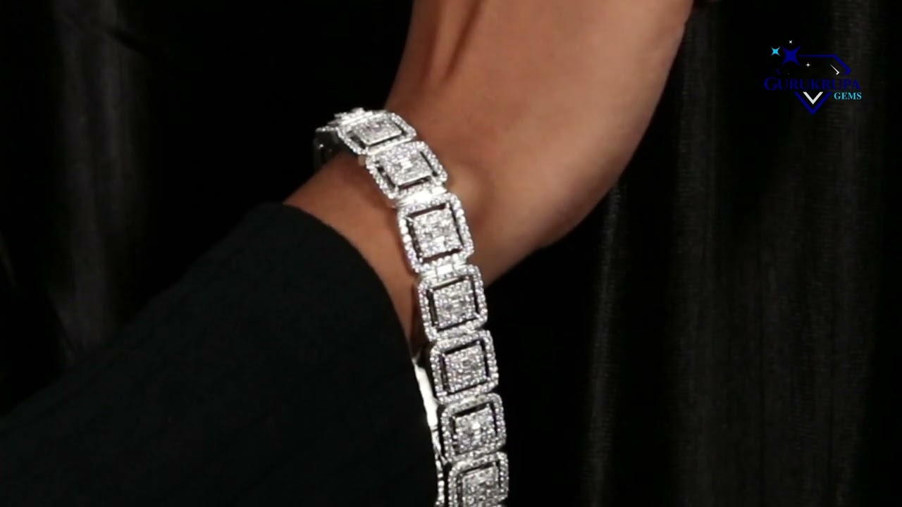White Gold Baguette Diamond Tennis Bracelet| Kin & Kin Fine Jewellery |  Sutton Coldfield Jewellers