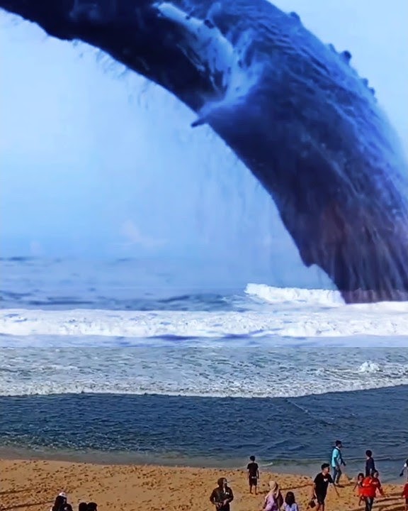 Hari ini gelombang air laut pantai selatan @Top.Storyy #ai #country #world