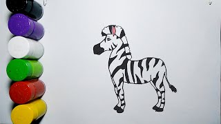 Cara Menggambar Zebra Mudah Untuk Pemula | How to draw zebra easy for beginners