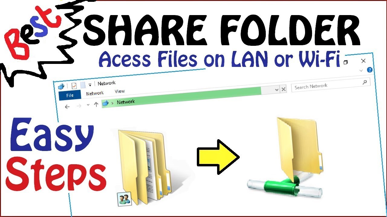 สร้าง new folder ไม่ได้ windows 8  New 2022  Share Folder in Windows 10 \\ 8 \\ 7 | Network File Access Sharing in 4 Steps