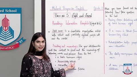 Class 6 - English - Unit 5 - Lecture 4 informational pamphlet-sight savers - Allied Schools