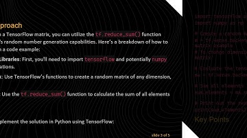 Adding All Elements Together in a TensorFlow Matrix