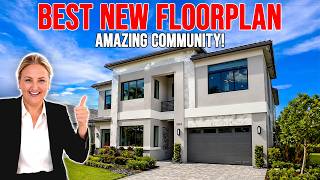 Inside a GORGEOUS New Home Near Palm Beach Florida with Pool on a Lake