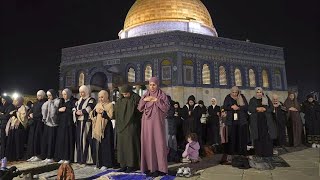 AQSA's daughters are performing taraweeh in the Courtyard of Masjid al AQSA |#ramadan1445h