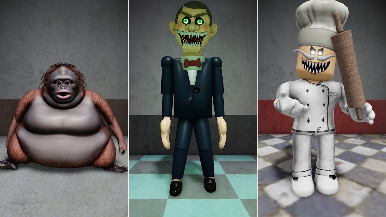 RUN FROM UH OH STINKY, RUN FROM PAPA PIZZA, RUN FROM MR FUNNY ROBLOX OBBY