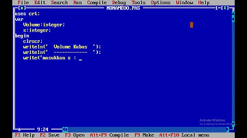 TURBO PASCAL - Membuat Program Menghitung Volume Kubus