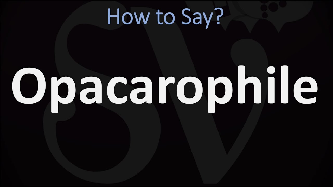 How to Pronounce Opacarophile? (CORRECTLY)