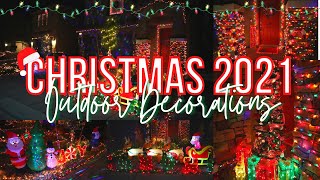 Christmas 2021  | Decorate With Me: Front Yard Outdoor Christmas Decorations | ChezTiffanie