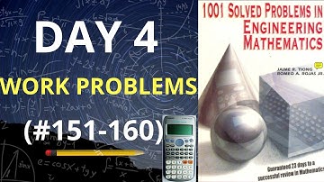 WORK PROBLEMS | 1001 Solved Problems in Engineering Mathematics (DAY 4) #151-160