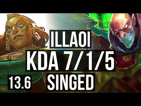 SINGED vs ILLAOI (TOP), Rank 4 Singed, 6/0/1, Dominating, EUW Grandmaster