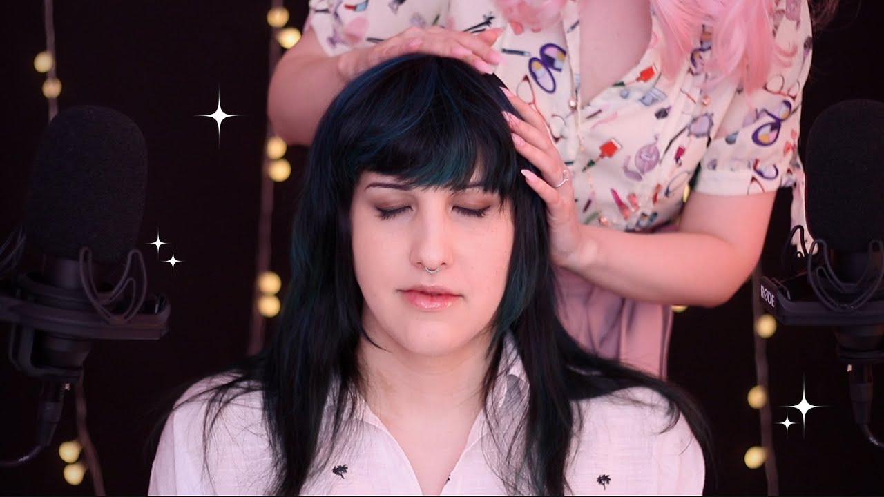 ASMR Playing With Hair & Scalp Scratching💞 (brush sounds/ear touching)