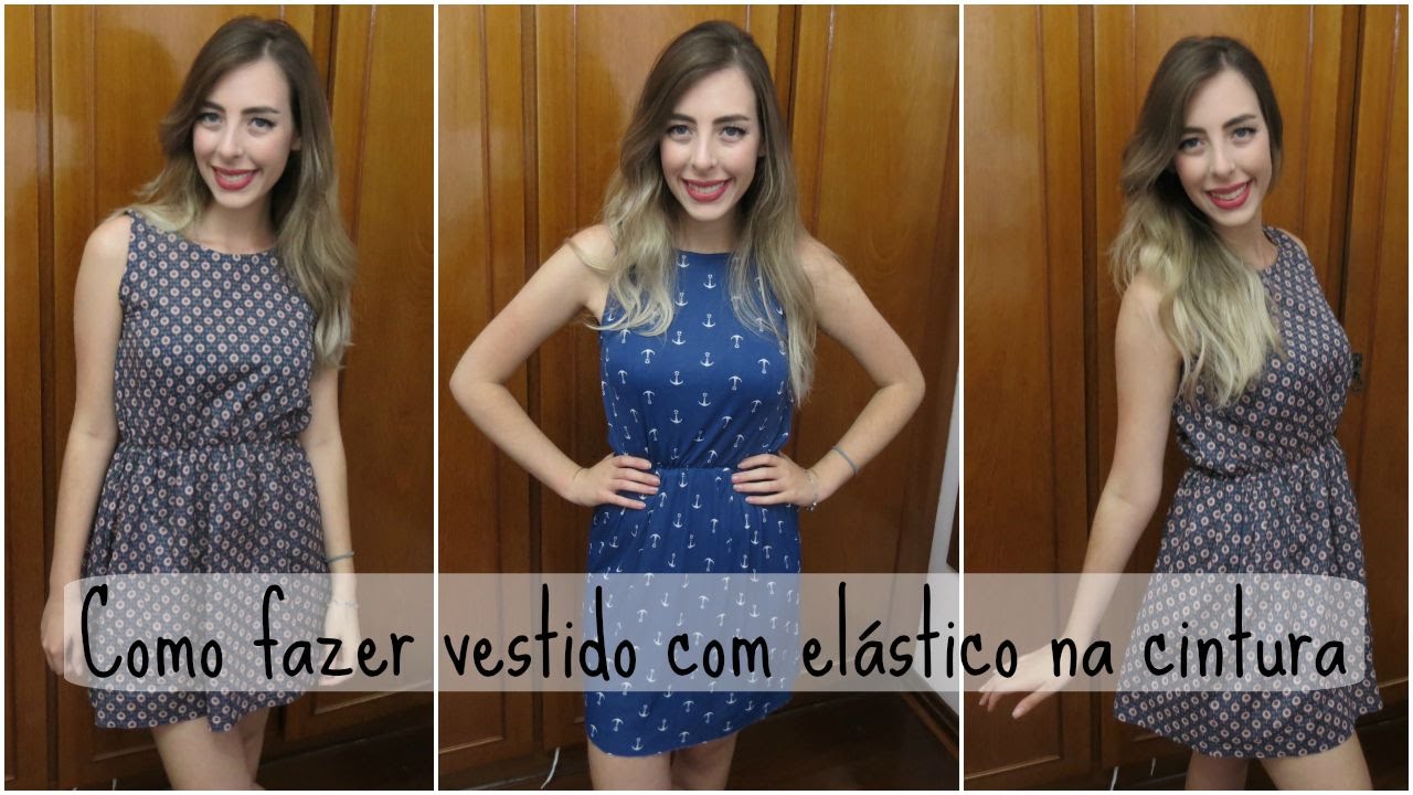 Como fazer vestido com elástico na cintura, Modelagem e costura