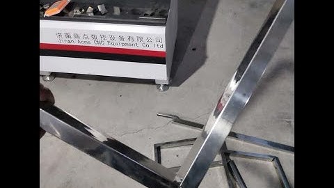 Stainless box square tube cutting  V shape bend to a right angle ACME CNC Pipe Laser Cutting Machine