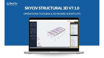 Werkbalk en sneltoetsen voor bewerkingen in SkyCiv Structural 3D v7.1.0