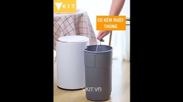 Thùng đựng rác INOX có nắp đậy và đạp chân cao cấp kèm giảm chấn và sáng bóng