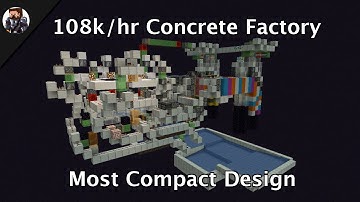 Compact 108k/hr Concrete Factory - Minecraft Java Edition 1.16+
