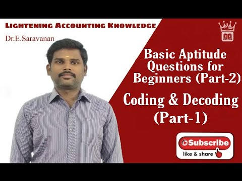 BASIC APTITUDE QUESTIONS FOR BEGINNERS (PART-2) | CODING AND DECODING ...