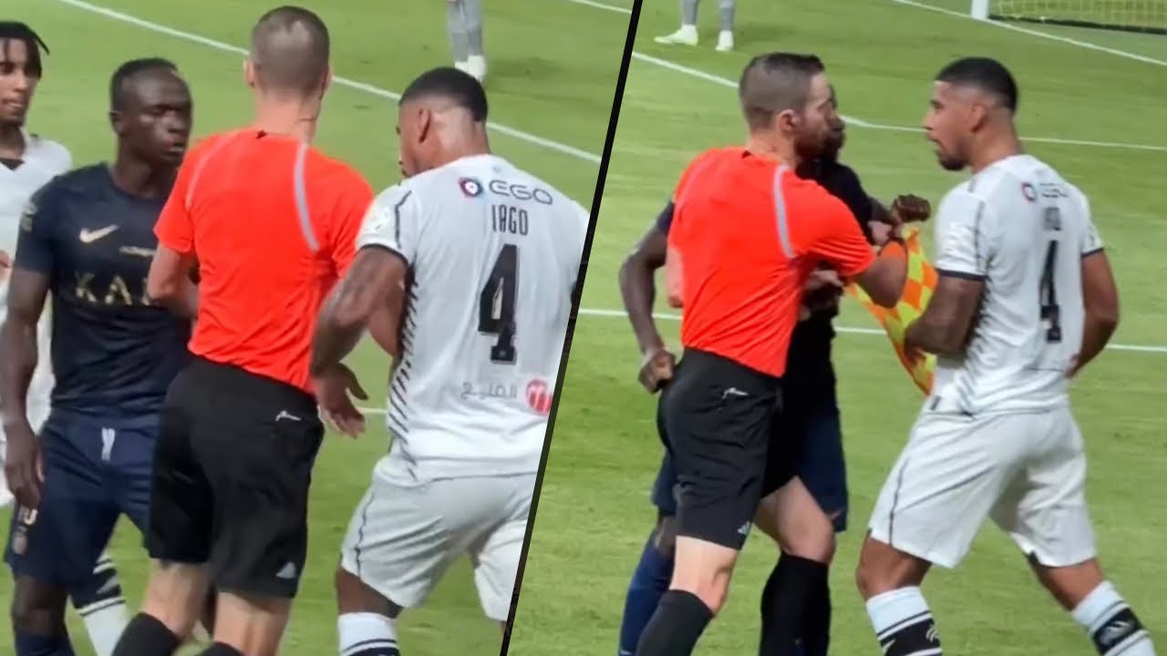 Sadio Mané Angry with defender Iago Santos 🤬 #sadiomane #alnassr - YouTube