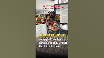 In menu quán hủ tiếu sa tế Mỹ Tho, quyển menu nhựa A4 gáy lò xo - In Kỹ Thuật Số Since 2006