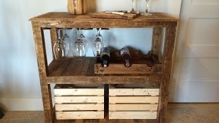 Pallet wood Wine Bar I have made two of these in the past for friends and family and I was recently asked to make another one. The main frame is made