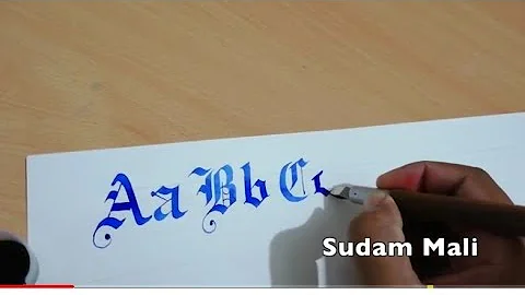 Gothic calligraphy # letters A to Z alphabet UPPERCASE AND lowercase. @sudammali