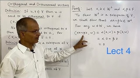 Inner Product Spaces: Orthogonal and Orthonormal Vectors. Lect. 4. #innerproductspace #vectorspace