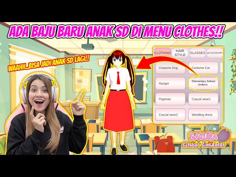 WOWW...ADA SERAGAM ANAK SD INDONESIA DI MENU CLOTHES?? KEREN BANGET!! SAKURA SCHOOL SIMULATOR - 443