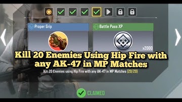 Kill 20 Enemies Using Hip Fire with any AK 47 in MP Matches Call Of Duty Mobile Task Complete