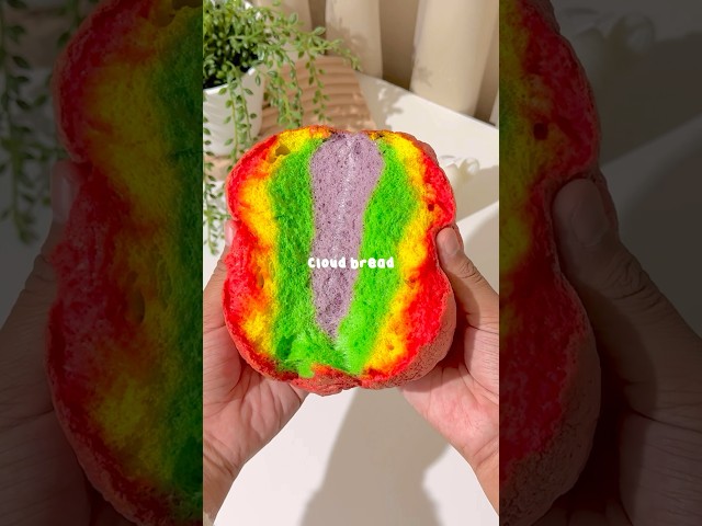 RAINBOW CLOUD BREAD #shorts class=