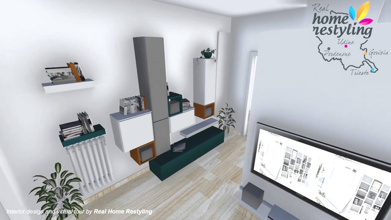 Real home restyling ristrutturazione appartamento bilocale di 55 mq. e proposta di arredo Esempi di come arredare casa